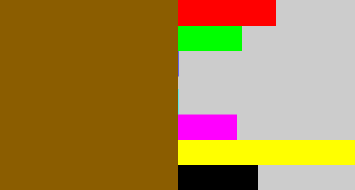 Hex color #8b5d00 - poo brown