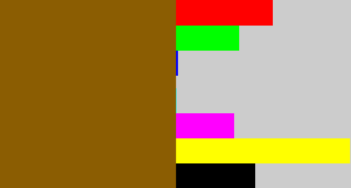 Hex color #8b5d02 - poo brown