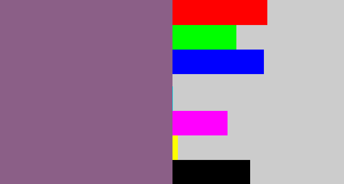 Hex color #8b5f87 - dusty purple