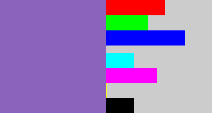 Hex color #8b63bd - deep lavender