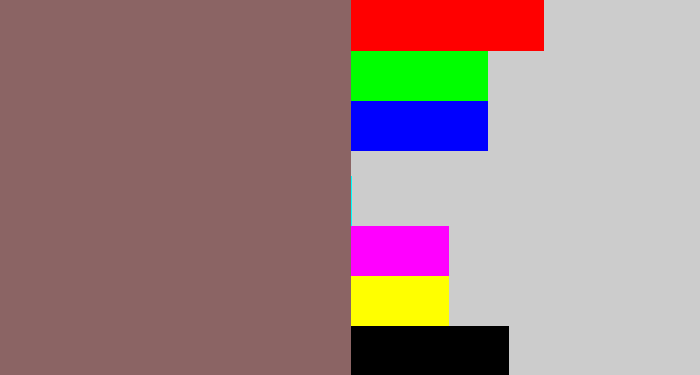 Hex color #8b6464 - brownish grey