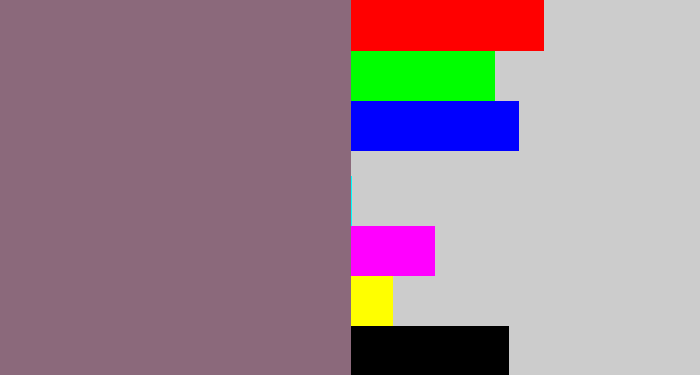 Hex color #8b697b - purple grey
