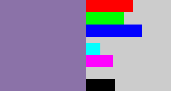 Hex color #8b72a8 - faded purple