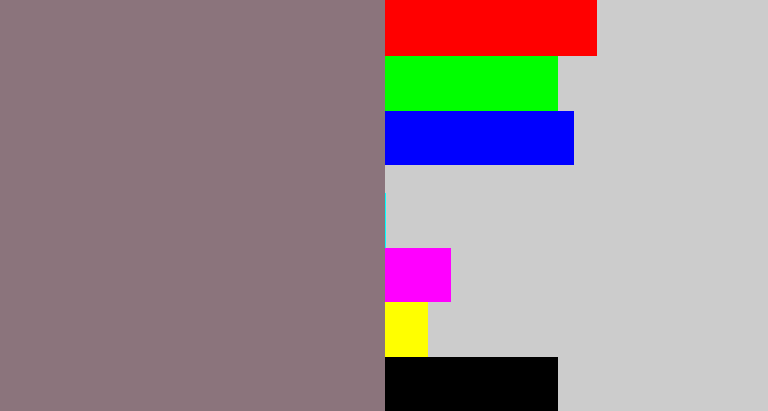 Hex color #8b747c - purple grey