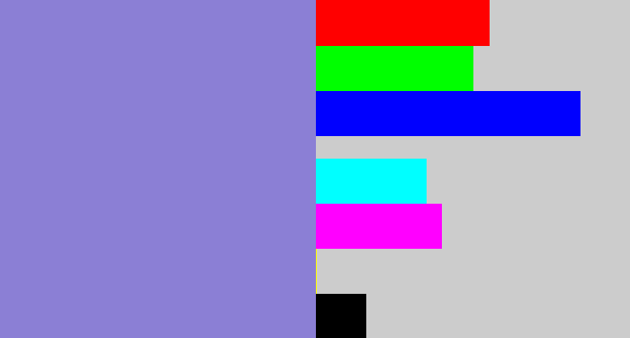 Hex color #8b7fd5 - perrywinkle