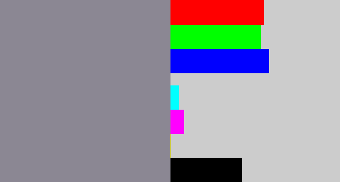 Hex color #8b8793 - purpley grey