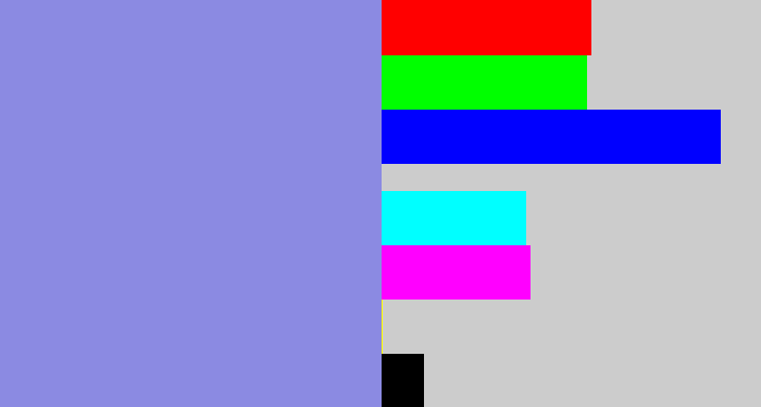 Hex color #8b8ae2 - perrywinkle