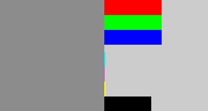 Hex color #8b8c8b - grey