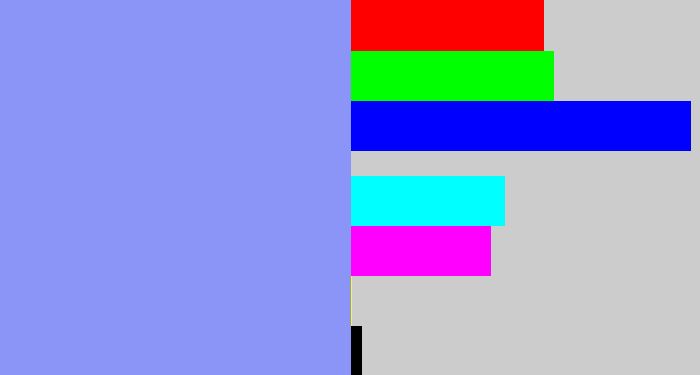 Hex color #8b94f7 - periwinkle blue