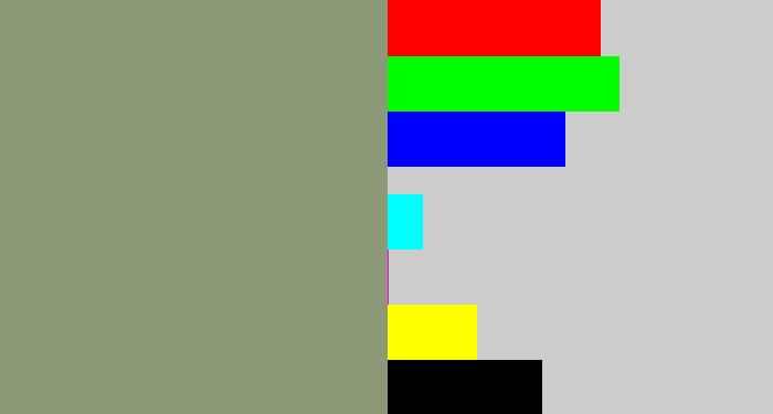 Hex color #8b9976 - grey/green