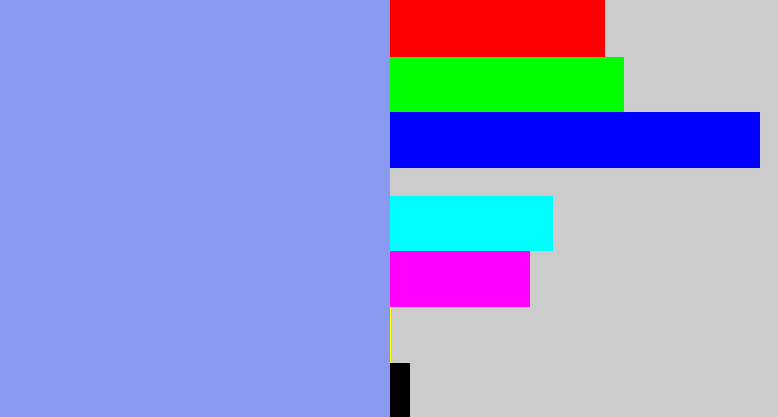 Hex color #8b9af1 - periwinkle blue
