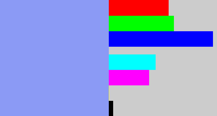 Hex color #8b9af5 - periwinkle blue