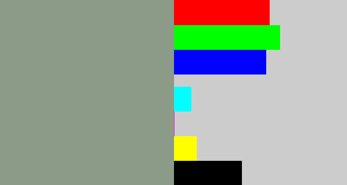 Hex color #8b9b87 - grey/green