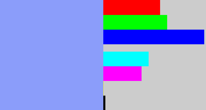 Hex color #8b9dfa - periwinkle blue