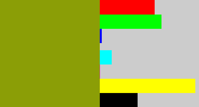Hex color #8b9e06 - vomit green