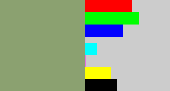 Hex color #8ba170 - grey/green