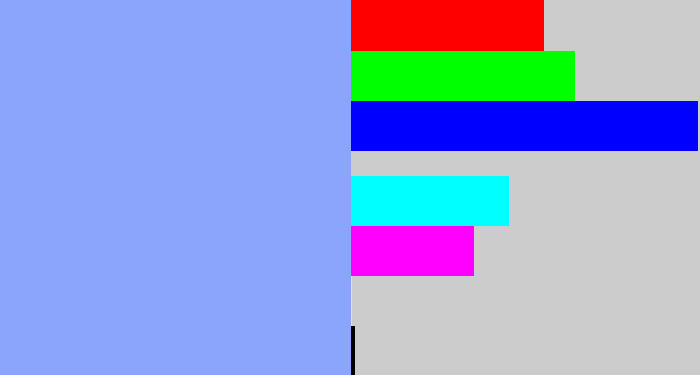 Hex color #8ba4fc - periwinkle blue
