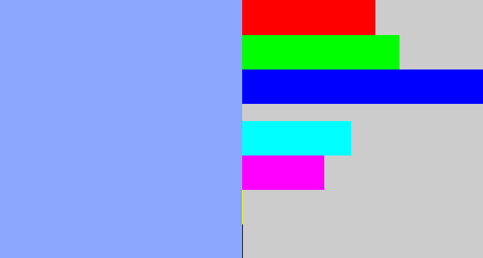 Hex color #8ba7fe - periwinkle blue