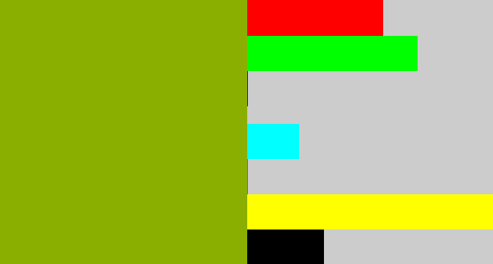 Hex color #8baf00 - barf green