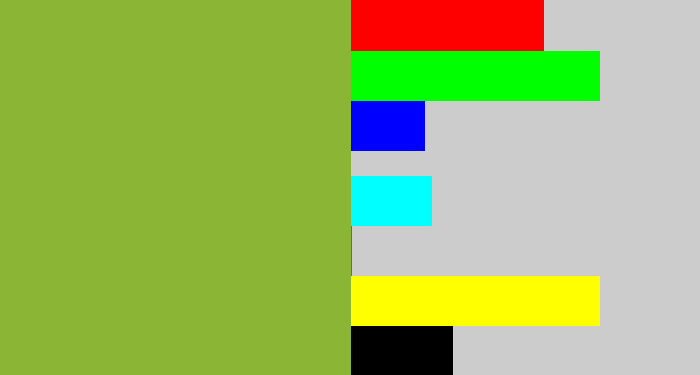 Hex color #8bb535 - avocado