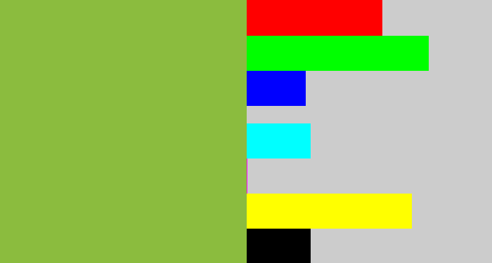 Hex color #8bbc3e - avocado