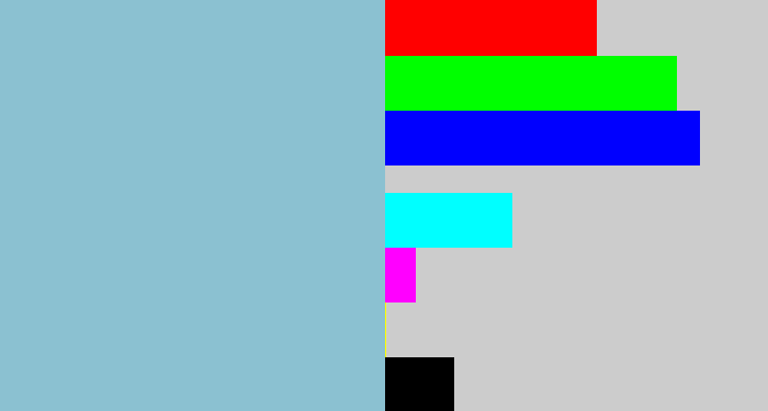 Hex color #8bc1d1 - light grey blue