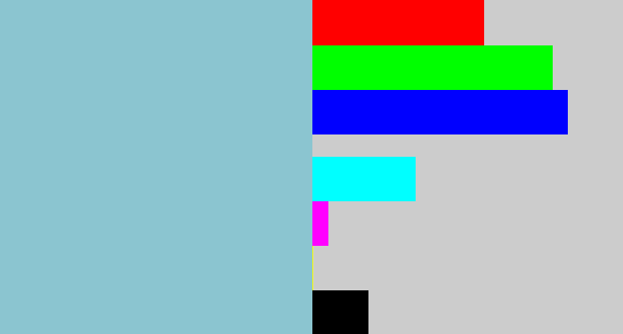Hex color #8bc5d0 - light grey blue