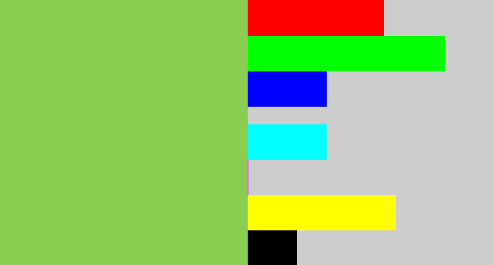 Hex color #8bcd51 - kiwi green