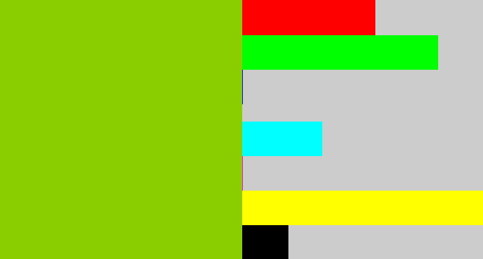 Hex color #8bce00 - slime green