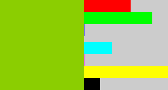 Hex color #8bce01 - slime green
