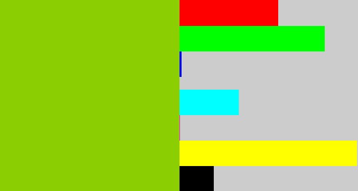 Hex color #8bce02 - slime green
