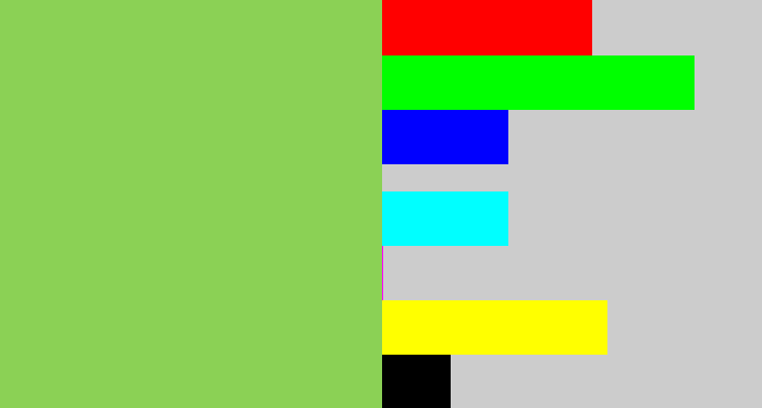 Hex color #8bd155 - kiwi green