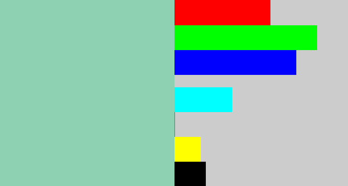 Hex color #8bd1b2 - pale teal