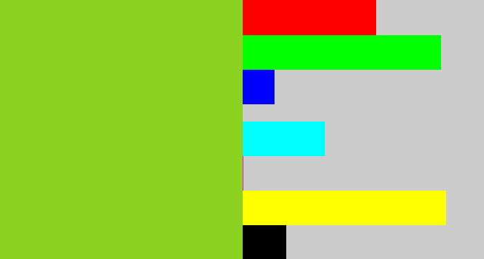 Hex color #8bd221 - apple green