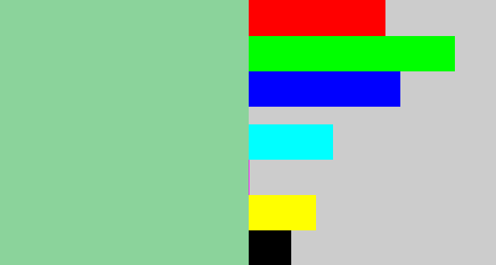 Hex color #8bd39b - pale teal