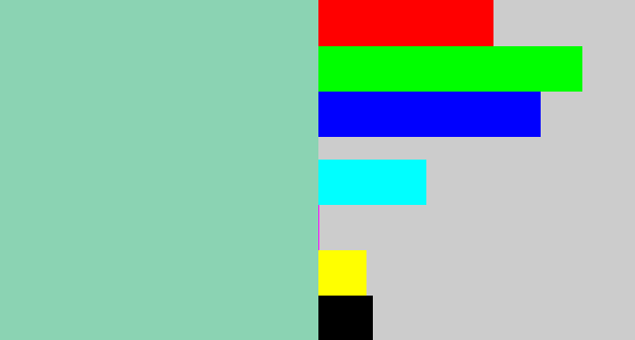 Hex color #8bd3b3 - pale teal