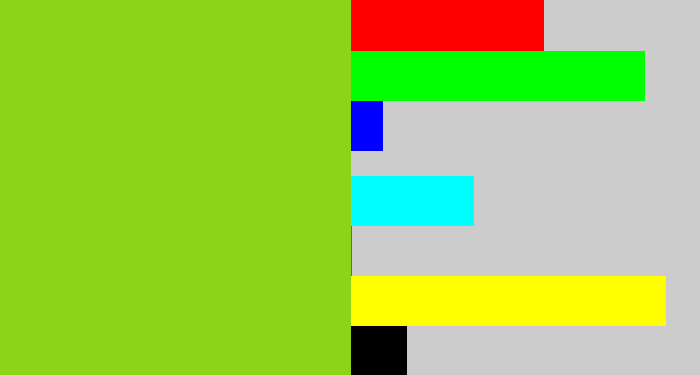 Hex color #8bd516 - slime green