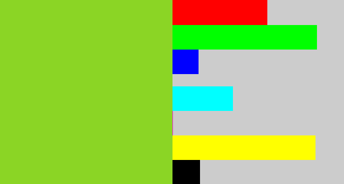 Hex color #8bd525 - apple green