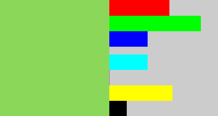Hex color #8bd75a - kiwi green