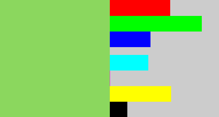 Hex color #8bd75e - kiwi green