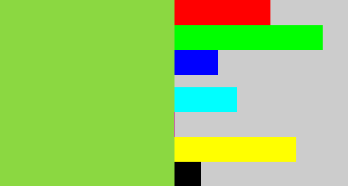 Hex color #8bd841 - kiwi green
