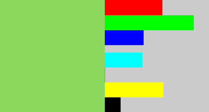 Hex color #8bd85e - kiwi green