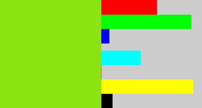 Hex color #8be314 - acid green