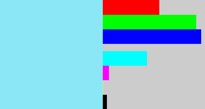 Hex color #8be7f5 - robin egg blue