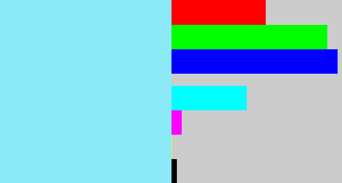 Hex color #8be9f8 - robin egg blue