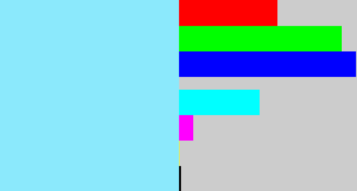 Hex color #8be9fc - robin egg blue