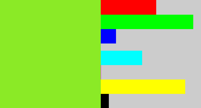 Hex color #8bea26 - kiwi green