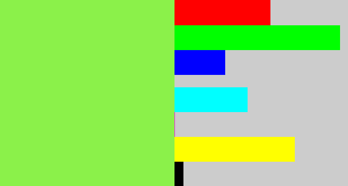 Hex color #8bf14a - kiwi green