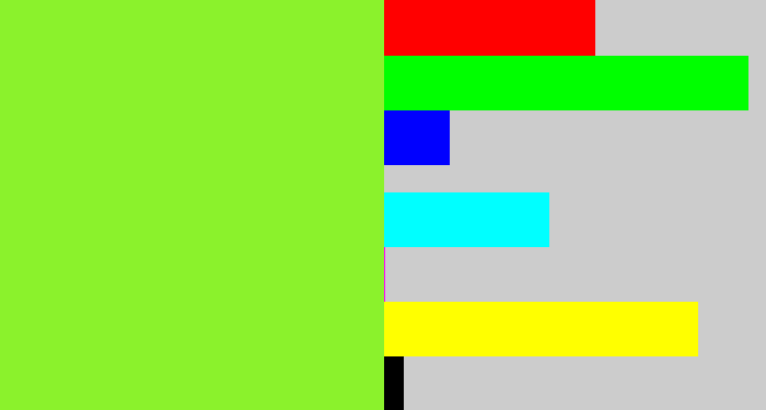 Hex color #8bf22c - kiwi green