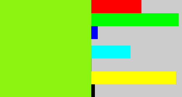Hex color #8bf411 - acid green